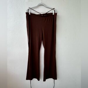 Solid Flare Leg Pants